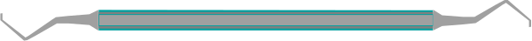 The image shows a blue line on top of another grayish line against an off-white background with no other discernible elements present in this small clip-art format.