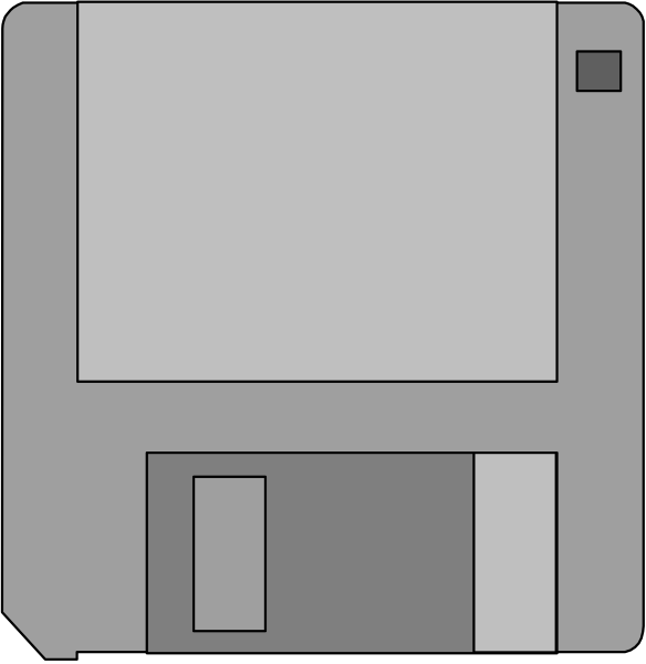 The image shows a simple black and white representation of an old computer monitor with its screen turned off, placed on top of what appears to be a desk surface against a plain background.