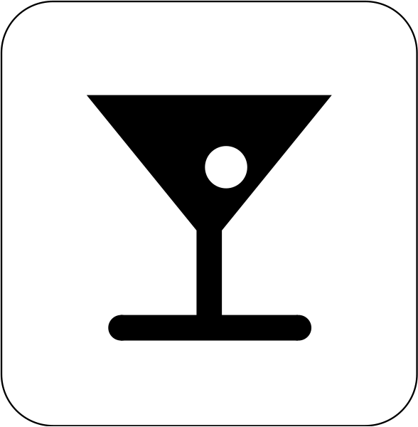 The image shows a black background with two white circles placed on it; there is no other content visible within this small clip-art frame.