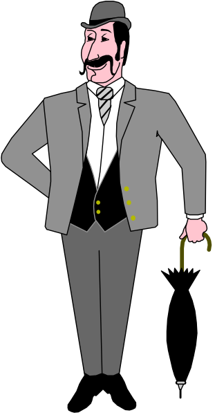 The black and white illustration shows a man dressed as Abraham Lincoln standing against a dark background with his hand on hip; he is wearing a suit jacket over vest, trousers, top hat, bow tie, and has facial hair resembling that of Abe's beard.