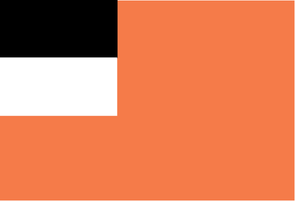 The image shows a pixelated representation of two faces with red noses facing each other against an orange background.