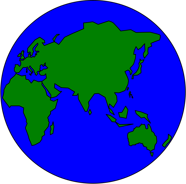 The image shows two globes side by side with a blue background; on the left globe is North America labeled "North" in white text at top right corner of each hemisphere, while South America has no label and appears to be partially obscured from view due to its positioning within the frame.