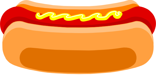The image shows two hot dogs with mustard on them placed next to each other against a gray background.