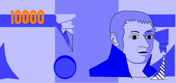 The picture shows a person's face on an electronic device screen with various icons around it; there is also text that reads "1000" in large numbers at bottom right corner of image.