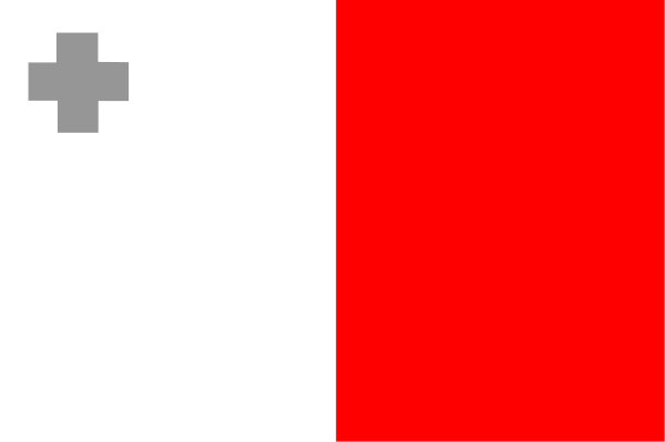 The flag of Italy with a plus sign on it next to another red object that resembles an envelope.