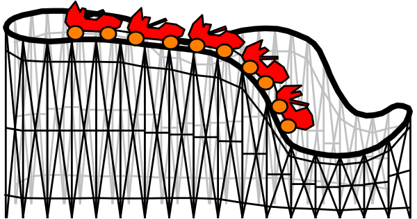 The image shows a black and white graphic of an abstract pattern with various shapes that resemble waves or lines moving across it in different directions.