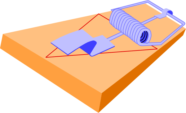 The image shows a simple illustration of an object with two visible parts: a wooden base on which rests what appears to be a small metal device connected by wires; above this is another component that resembles a coil, possibly indicating some form of electrical or mechanical connection between the devices.