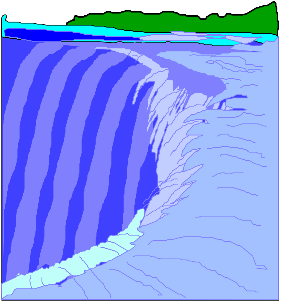 The image shows a split screen with two different scenes: on top, there is an underwater view of what appears to be ocean waves crashing against rocks; below that, it's nighttime at sea where you can see stars and possibly some land in the distance.