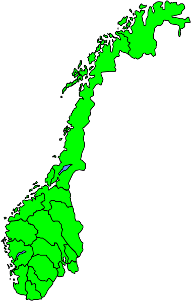 The image shows a map of Iceland with green areas highlighted on it against a black background.