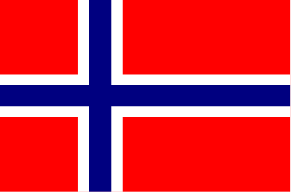 The flag of Norway with a pixelated design on it against a gray background.