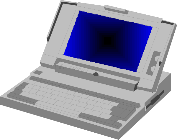 The image shows a black and white puzzle piece pattern with an abstract design that resembles a stylized representation of a computer monitor on top right corner against dark background.