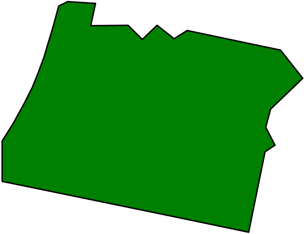 The image shows a stylized map with various regions outlined by different shapes such as rectangles and triangles against a black background.