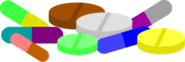 The image shows a collection of colorful pills scattered on top of each other with no clear arrangement or orderliness to them; there is also an object that resembles a small white bowl in front of some of the pill bottles, but it's not entirely certain if this item belongs within the context provided.