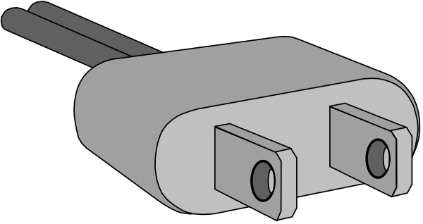 The black and white illustration shows a USB cable with two connectors on either end against a dark background.