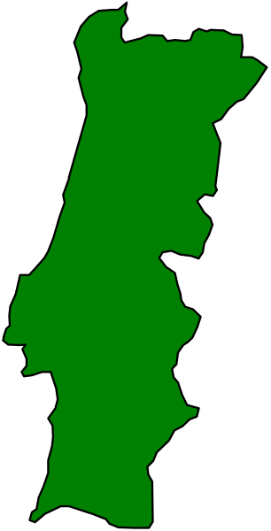 The map shows a country with green shading on it against a gray background.
