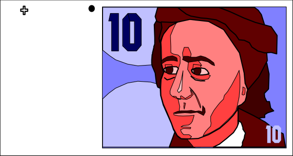 The image shows a black and white illustration of an old man with facial hair on his chin, wearing glasses, depicted in two different styles: one is realistic while the other appears to be cartoonish; he's holding up 10 fingers against a blue background that resembles sky. There are also speech bubbles containing text above and below him which seem unrelated to each other but could imply dialogue or thoughts associated with his image, though it isn't clear what the exact content of those texts is due to their small size in this clip-art version.