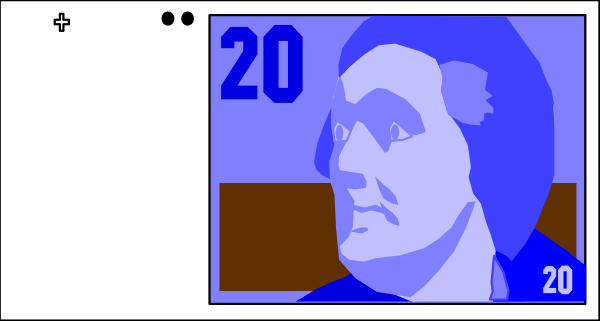The image shows a British twenty pound note with an illustration of Nelson Mandela on it.