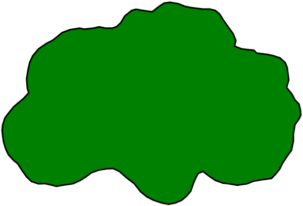 The image shows a green blob with white lines on it against a gray background.