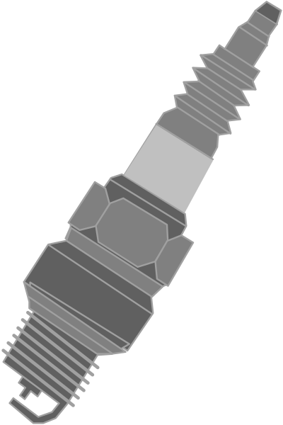 The image shows a black and white illustration of an engine part with mechanical components such as gears and bearings against a dark background.