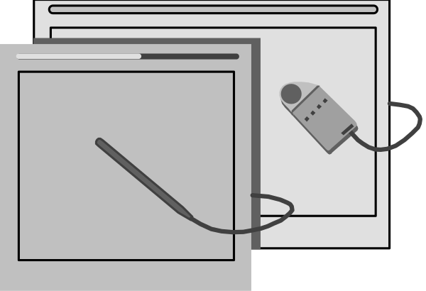 The image shows a computer screen with an open browser displaying various web pages on different tabs; there is also a small cartoon of two cats playing together in front of one of these screens.