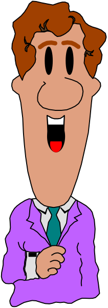 The image features a cartoon character resembling Steve Jobs standing next to an anthropomorphic caricature of himself in front of a gray background with black stripes on either side.