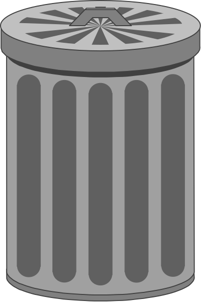 The image shows a tall cylindrical trash can with vertical ridges on its sides, placed against what appears to be an abstract background featuring black lines that create patterns resembling checkered squares in shades of gray and white.