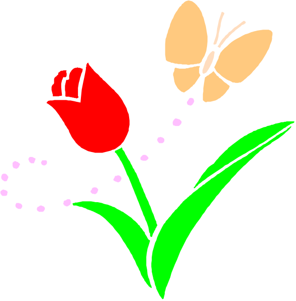 The image shows a bouquet of flowers with three butterflies flying around it against a black background.