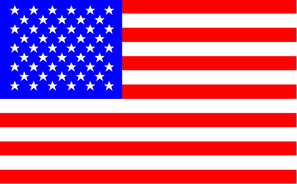 The flag of the United States with a chess piece on top.