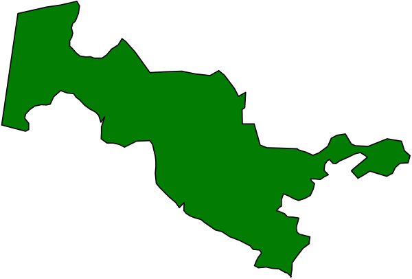 The image shows a map with various regions highlighted by different shades of green coloring on it against a grey background.