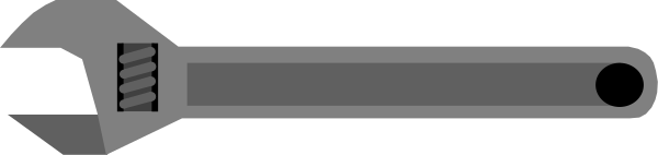 The image shows a wrench with an open end pointing to its right side against a plain background.