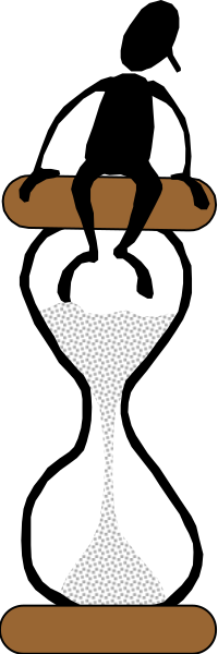 The image shows a black and white silhouette of an animal that appears to be standing upright on its hind legs with two front paws raised in what could suggest it's waving at someone or something, set against a dark background.