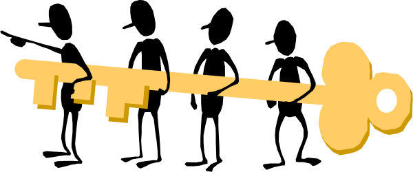 The image shows a key with multiple keys attached to it hanging from an unseen hook on what appears to be a wall in front of which there is no background detail visible due to its small size.