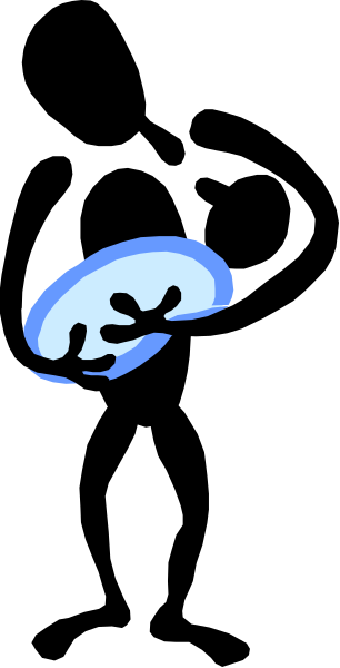 The image shows a black background with two vertical stripes of different shades on either side; there is an abstract blue shape in the center that resembles a stylized face or mask-like object, and it appears to be peeking out from behind one strip into another darker area.