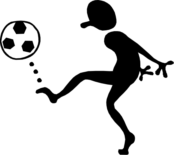 The black and white picture shows a soccer ball with two faces drawn on it; there is no text present within this image.