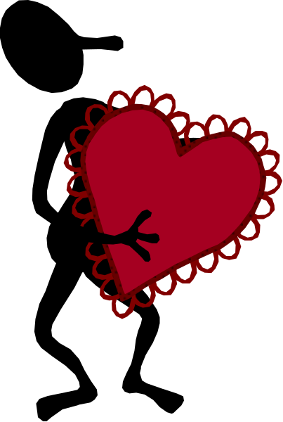 The image shows a red heart with an exclamation mark inside it on top of what appears to be a black background.