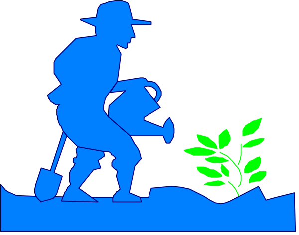 The image shows a pixelated scene with two figures: an adult figure on horseback to the left of another smaller humanoid figure standing in front of what appears to be a plant growing from soil at their feet, set against a dark background that suggests nighttime or indoors.