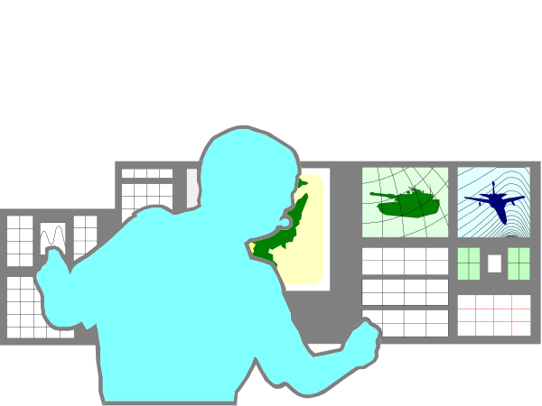 The image shows a person standing next to an airplane cockpit with various control panels visible behind them; there is also a map on one of these screens displaying different locations around the world.