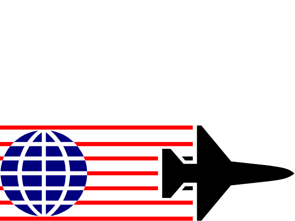 The image shows a black background with two white circles on either side of what appears to be an abstract red line that is wavy in nature.