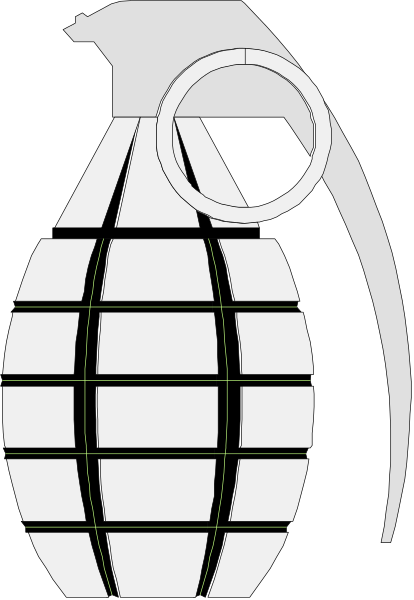 The image shows a stylized graphic of an explosive device with its lid open to reveal internal components such as fuses and wires, set against a black background that resembles night sky.