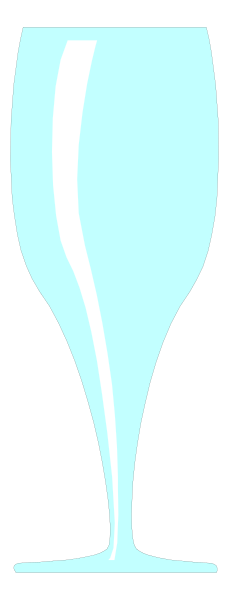 The image shows a tall glass of water with ice cubes floating on top against an indistinct background that appears to be dark blue in color.