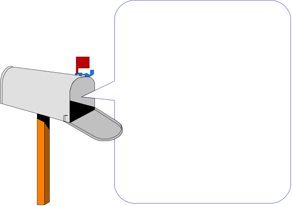 The image shows a speech bubble with an exclamation mark inside it next to two characters that appear to be robots in what looks like a digital interface on a computer screen.
