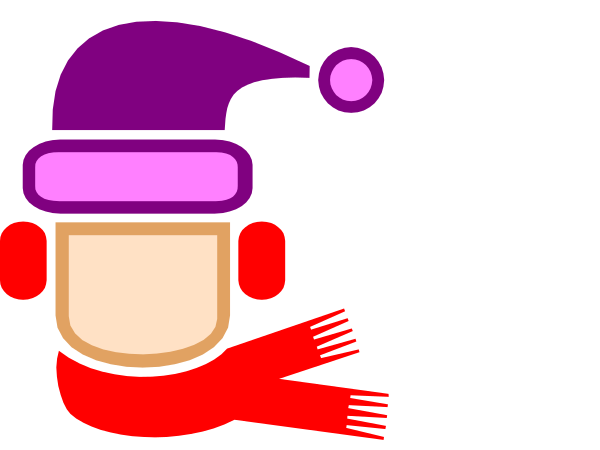 The image shows two cartoon characters dressed as a clown with red hair wearing purple pants and shoes, standing next to each other against a black background; one character is on the left side of the frame while the other is positioned slightly rightward from it.