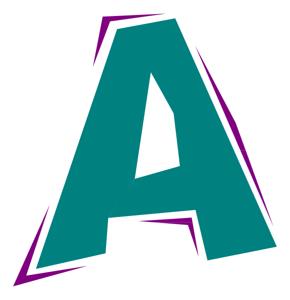 The letter "A" with a distressed texture effect on it against a black background.