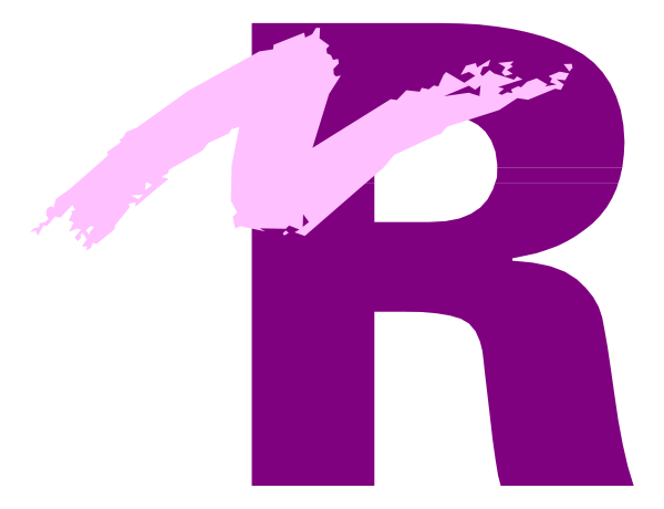 The logo of a company with purple lettering on white background inside an oval shape.