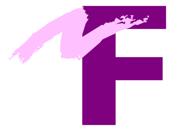 The image shows a logo with two distinct letters "F" and "R".