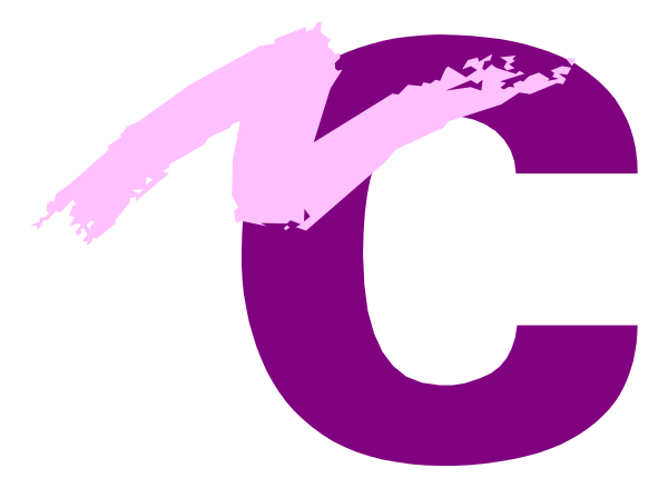The image shows a purple logo with white text that reads "C".