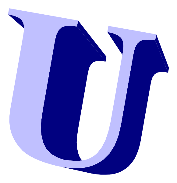 The image shows a stylized letter "U" with an arrow pointing upwards to its right side.