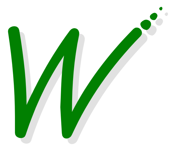 The logo of a company named "W". It's green with white lettering on it.