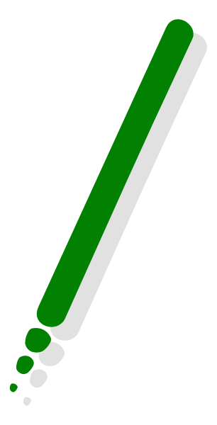 The image shows a green light saber with white dots against a black background on top of another layer that appears to be an abstract pattern in shades of gray and brown.