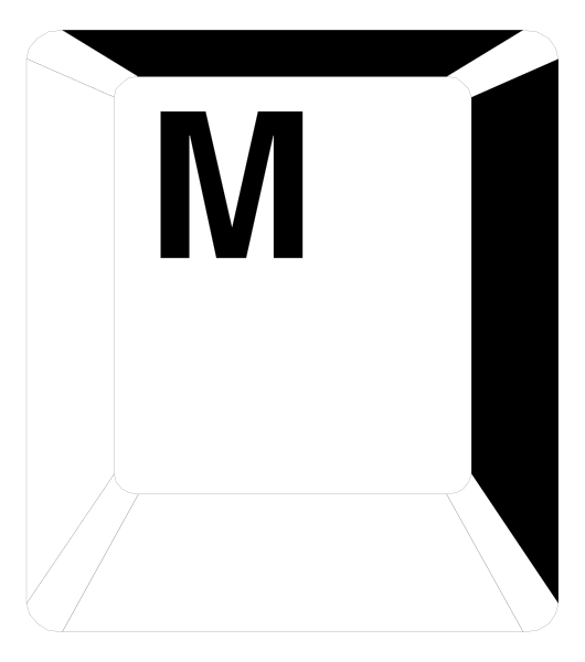 The image shows a white cardboard box with an "M" on it against a black background.